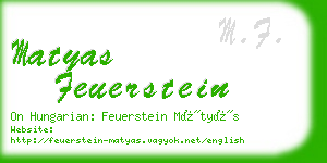 matyas feuerstein business card